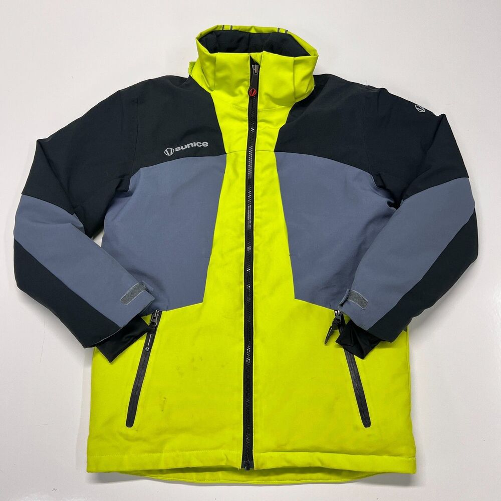 Sunice JRB2100 Youth 12 Ski Jacket Insulated Neon Yellow Waterproof 2021